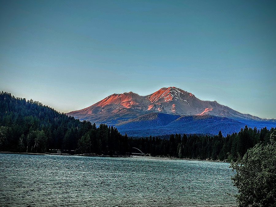 A view of Mt. Shasta in Shasta County, California.