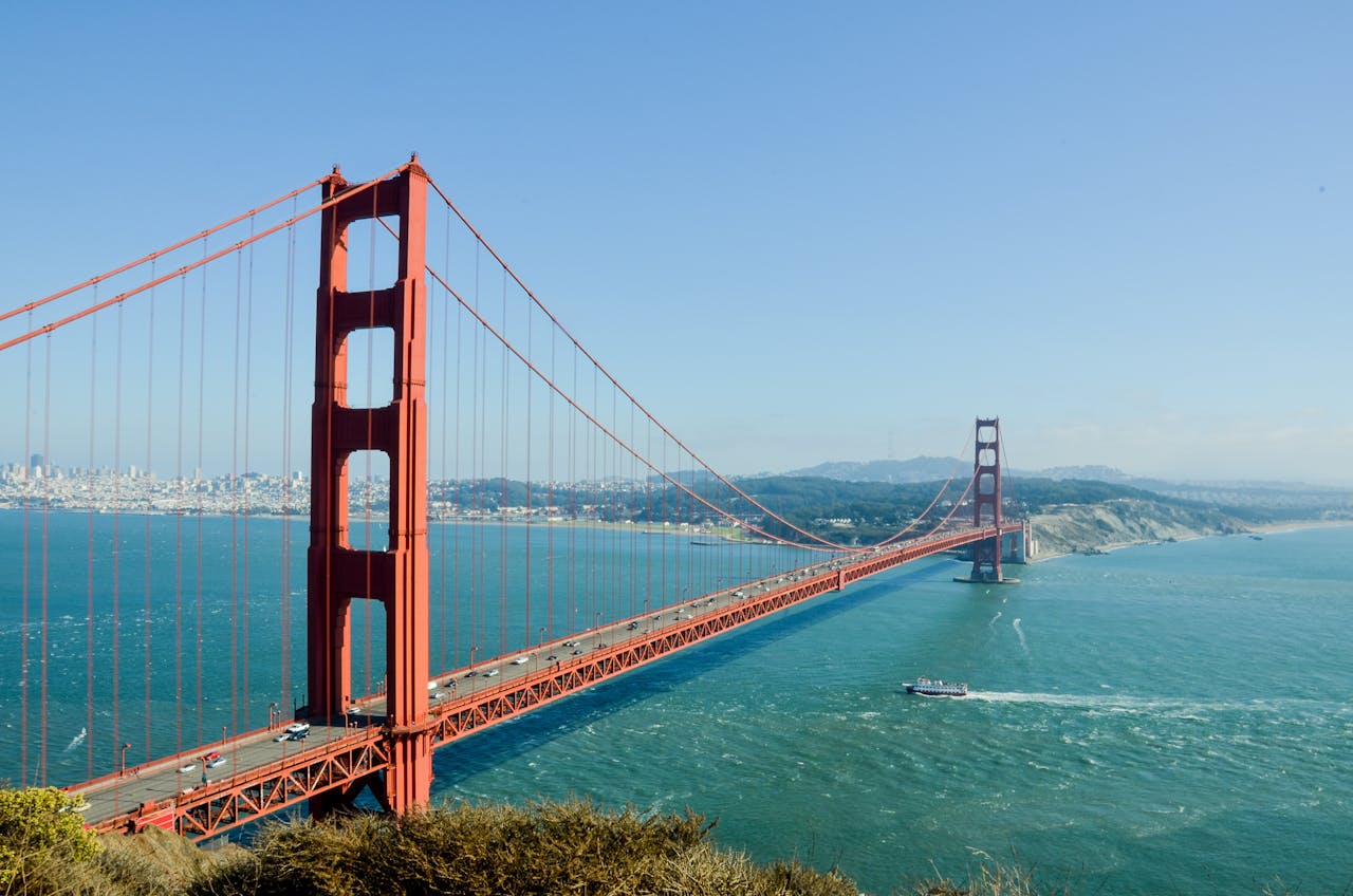 The Golden Gate Bridge, located in a city with wrongful termination lawyers