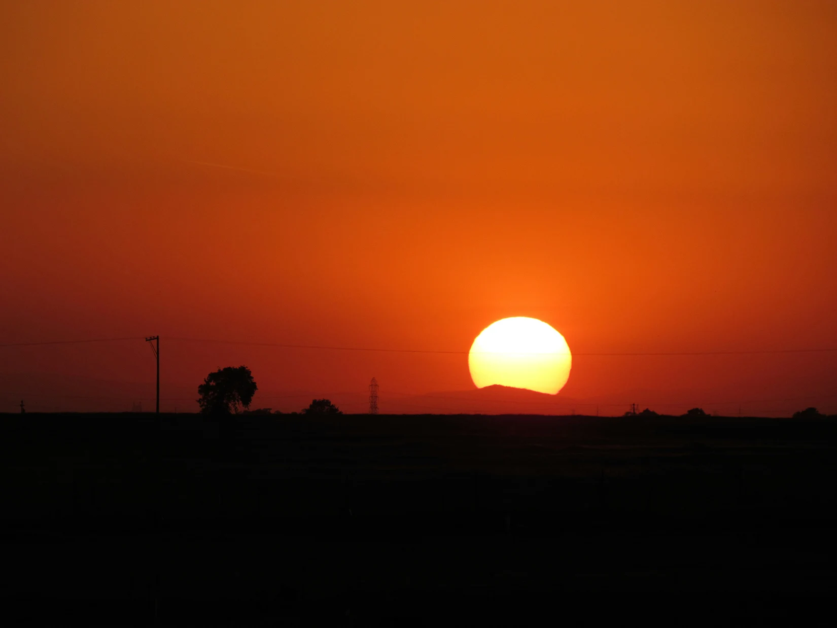 Sunset in Roseville, California.