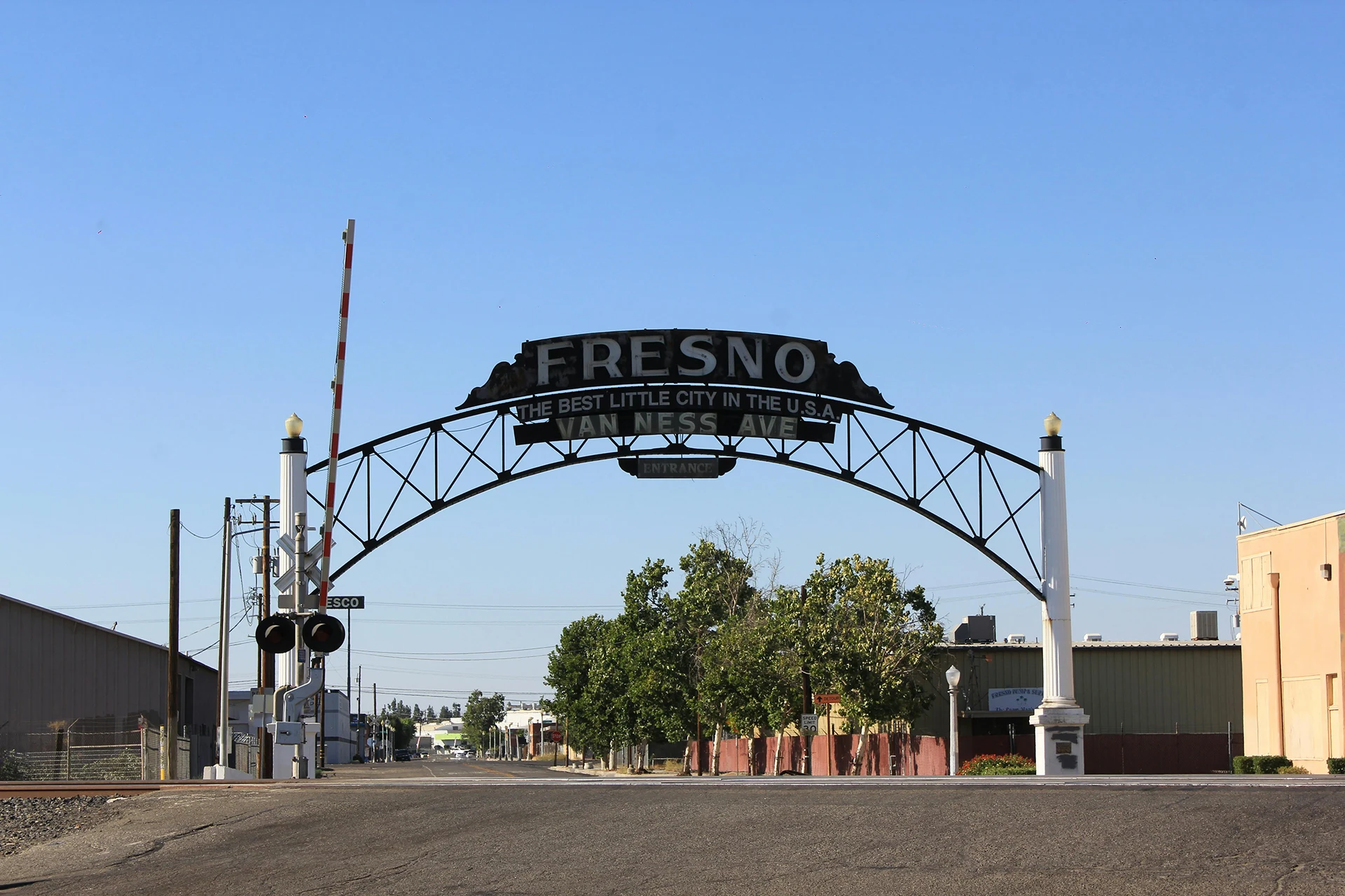 The Fresno tollgate in Fresno, CA.